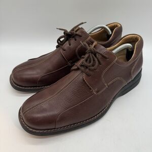 Johnston & Murphy 20-7223 Shuler Shoes Mens 11 .5 Brown Tumbled Calf Bicycle Toe